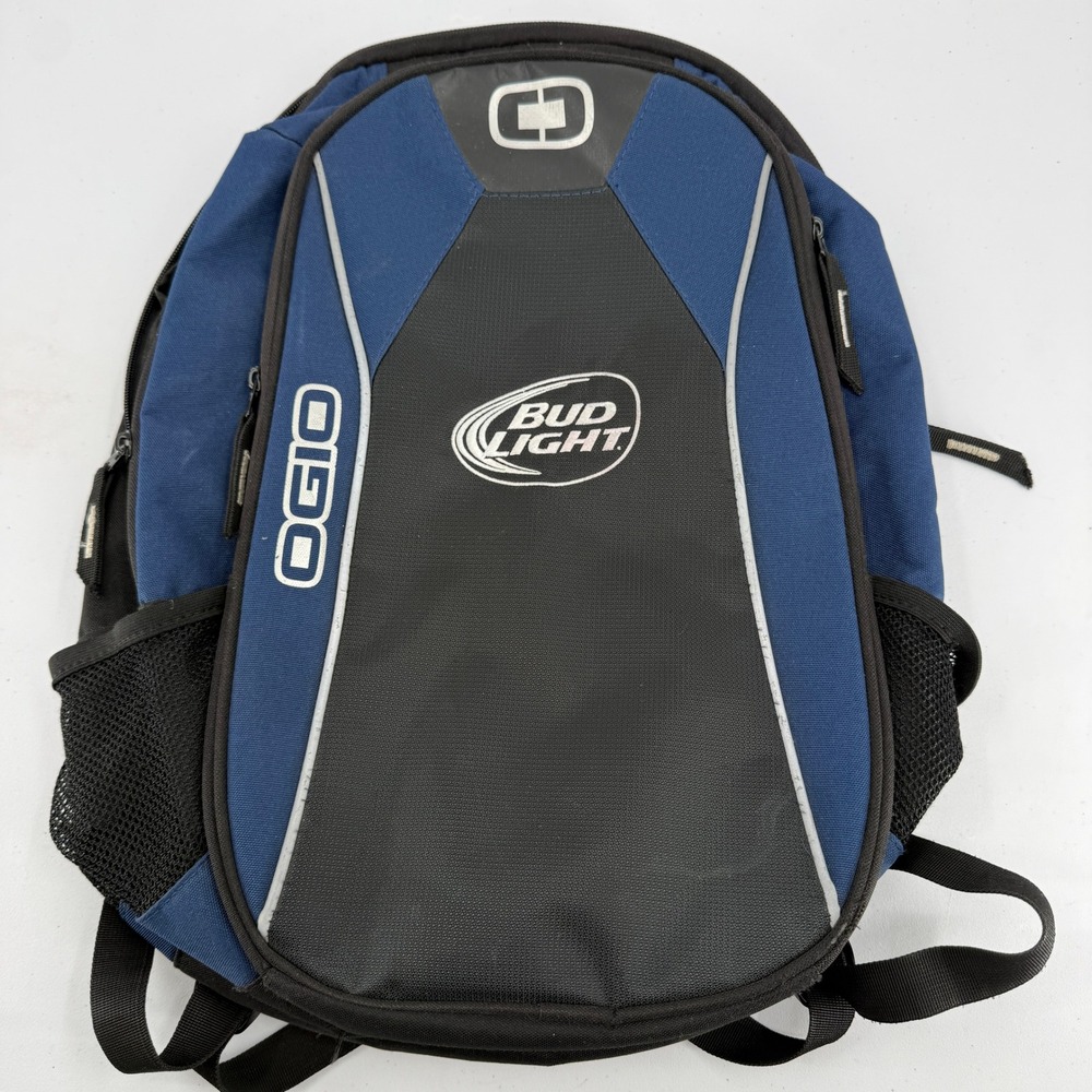 OGIO Backpack Mens OS Blue Black Bud Light Logo Beer Promo Tech Bag
